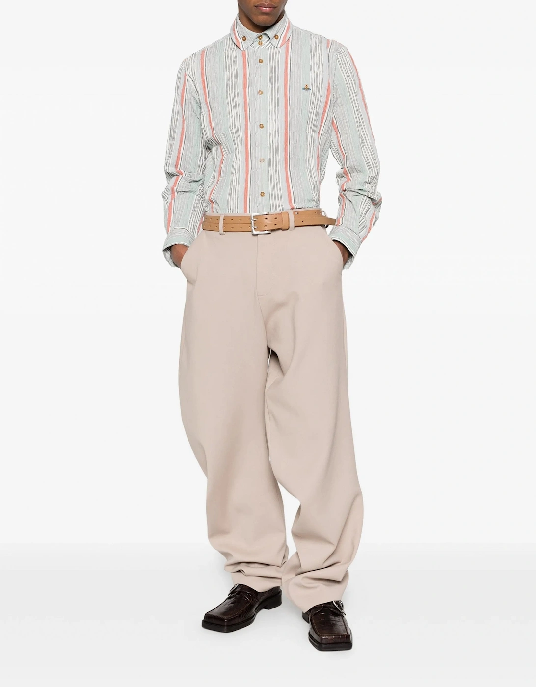 2 Button Stripe Krail Shirt Multicolour