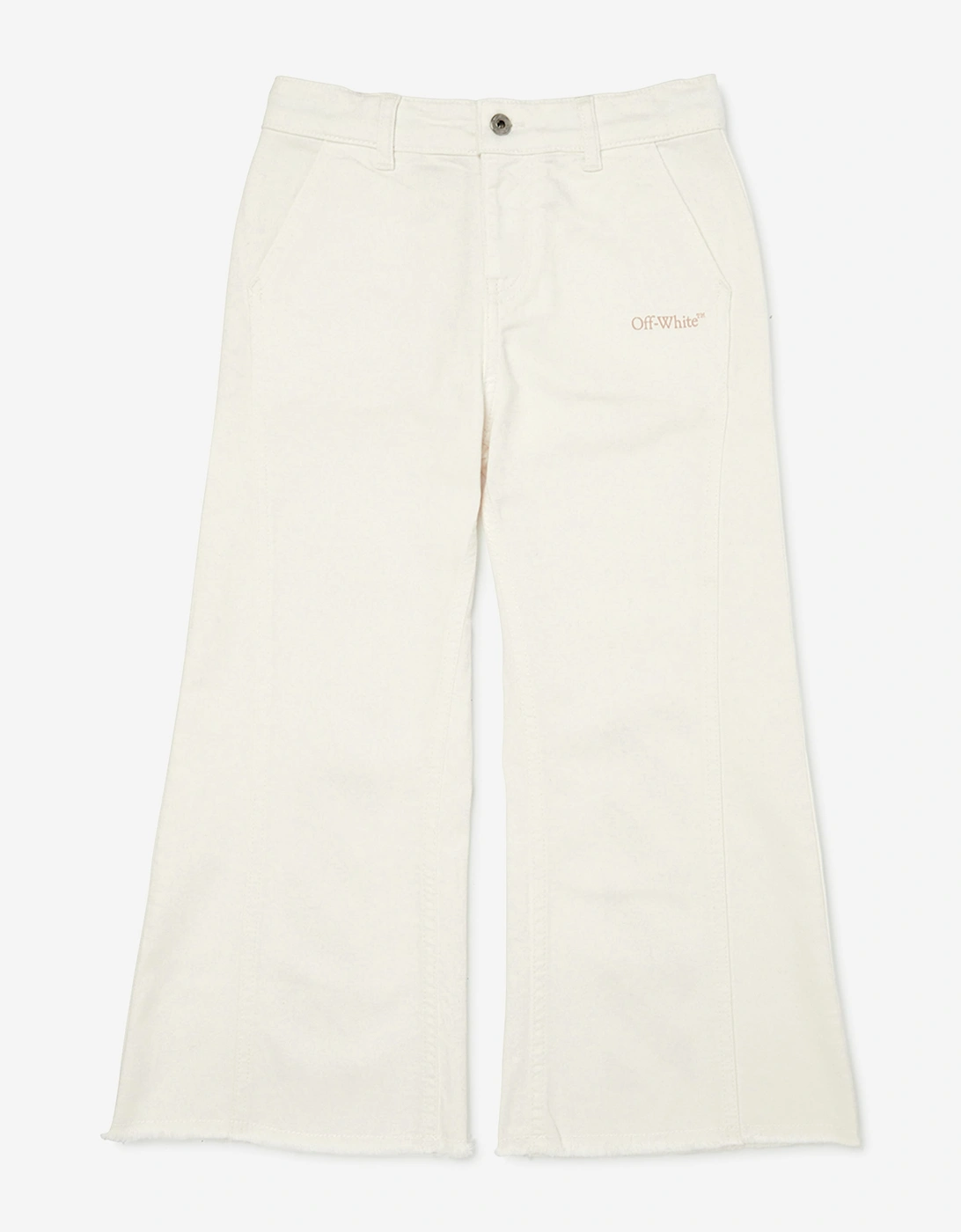 Off-White Girls Bookish Diag Denim Jeans in White