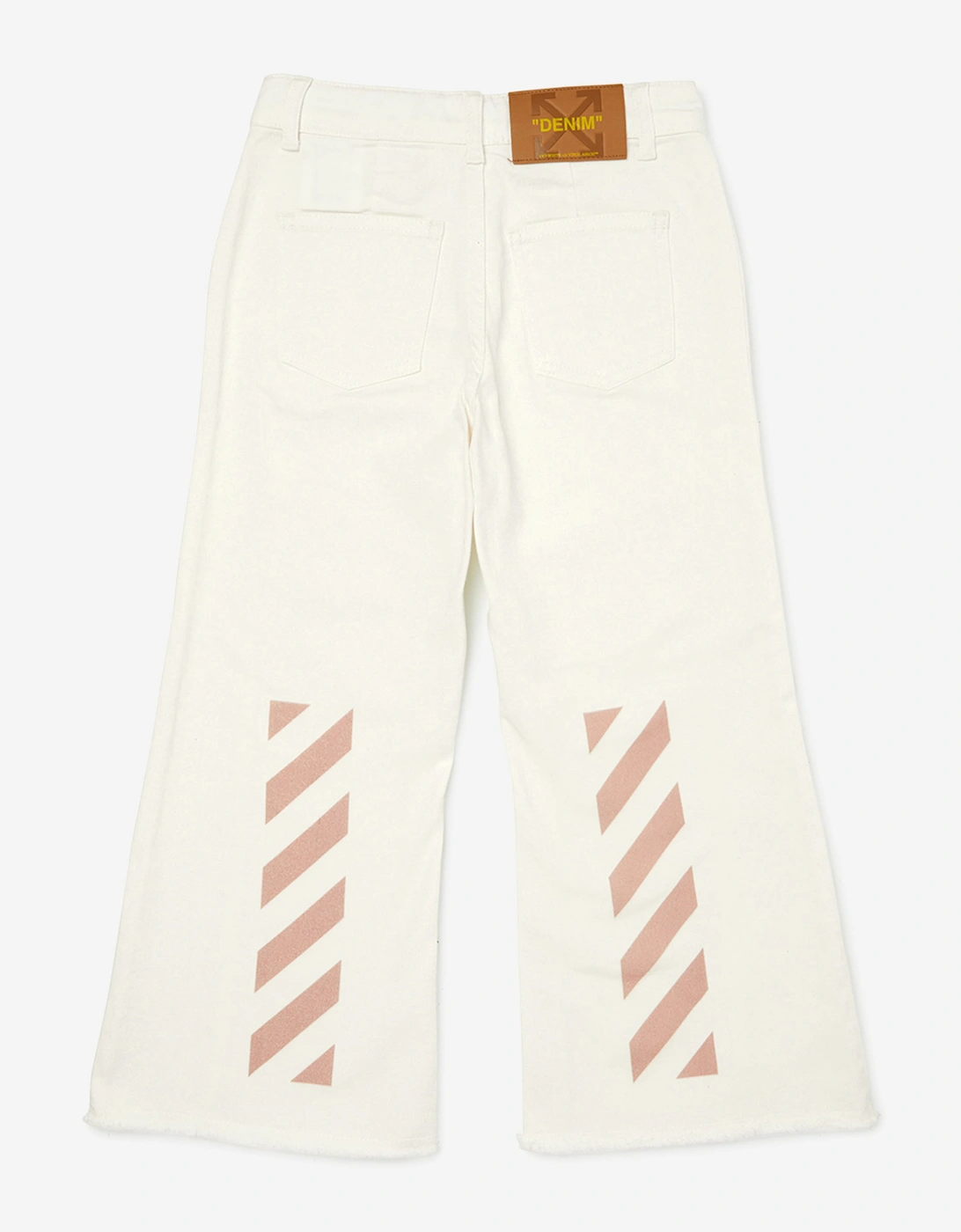 Off-White Girls Bookish Diag Denim Jeans in White