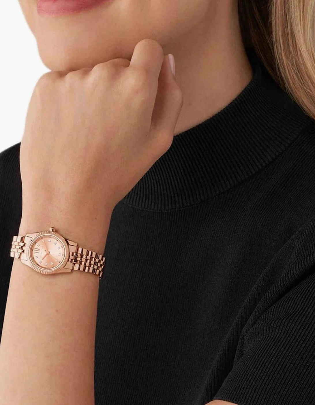 Michael Kors MK4739 Lexington Rose Gold Dial Ladies Watch