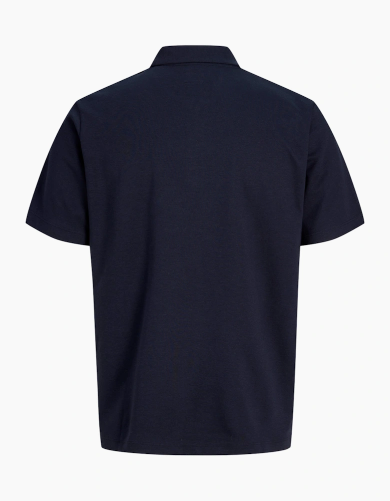 Jack & Jones JPRBLAETHAN Short Sleeve Zip polo Night Sky