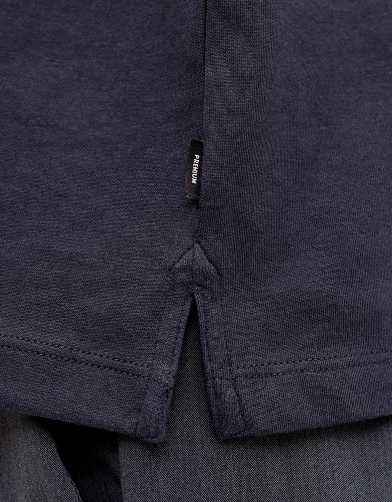 Jack & Jones JPRBLAETHAN Short Sleeve Zip polo Night Sky