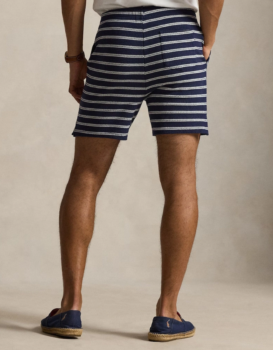 Polo Ralph Lauren Knitted Stripe Shorts 002 Newport Navy
