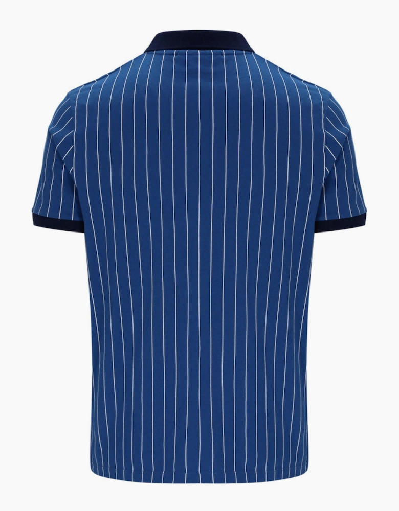 Fila Vintage BB1 Classic Stripe Polo Shirt - Limoges/White/Frozen Fjord/Navy