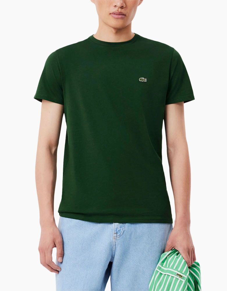 Lacoste Mens T Shirts TH6709 Crew Neck Top