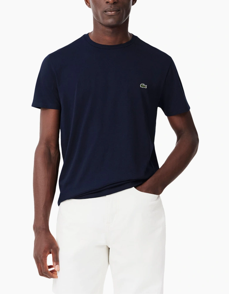 Lacoste Mens T Shirts TH6709 Crew Neck Top