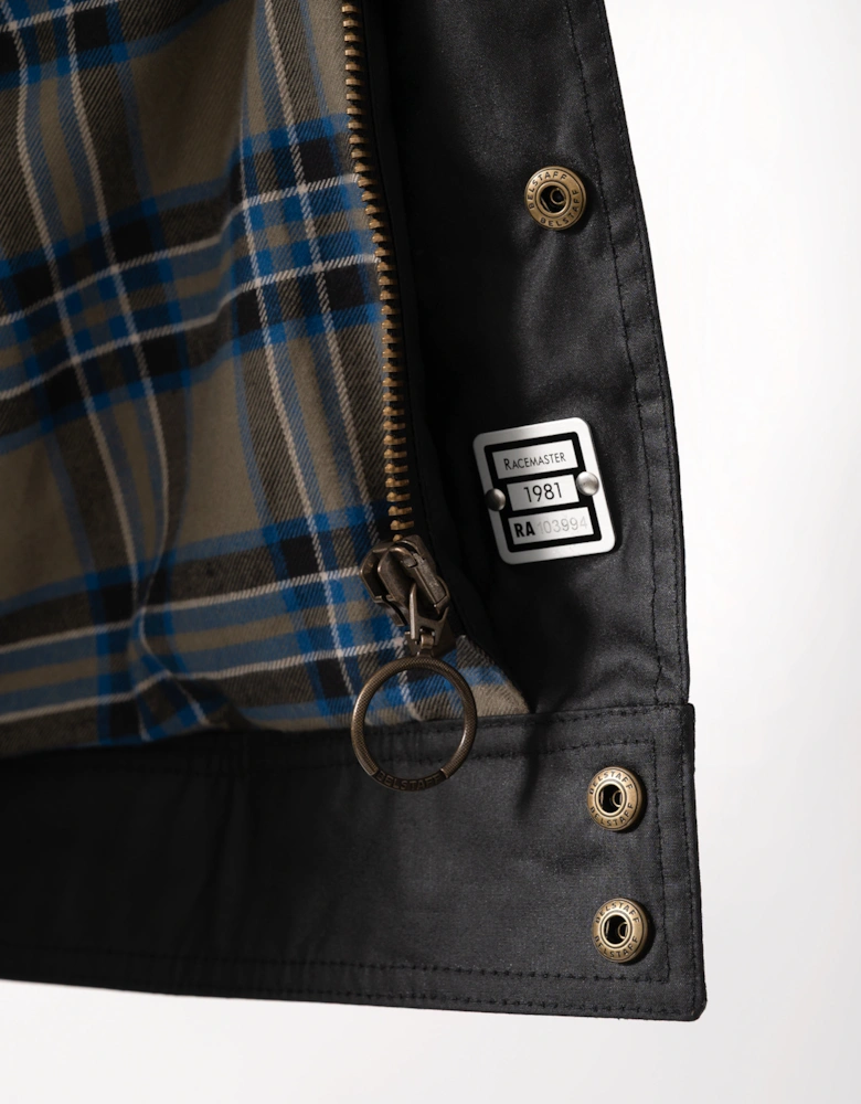Belstaff Racemaster Mens Waxed Cotton Compact Field Jacket - Black