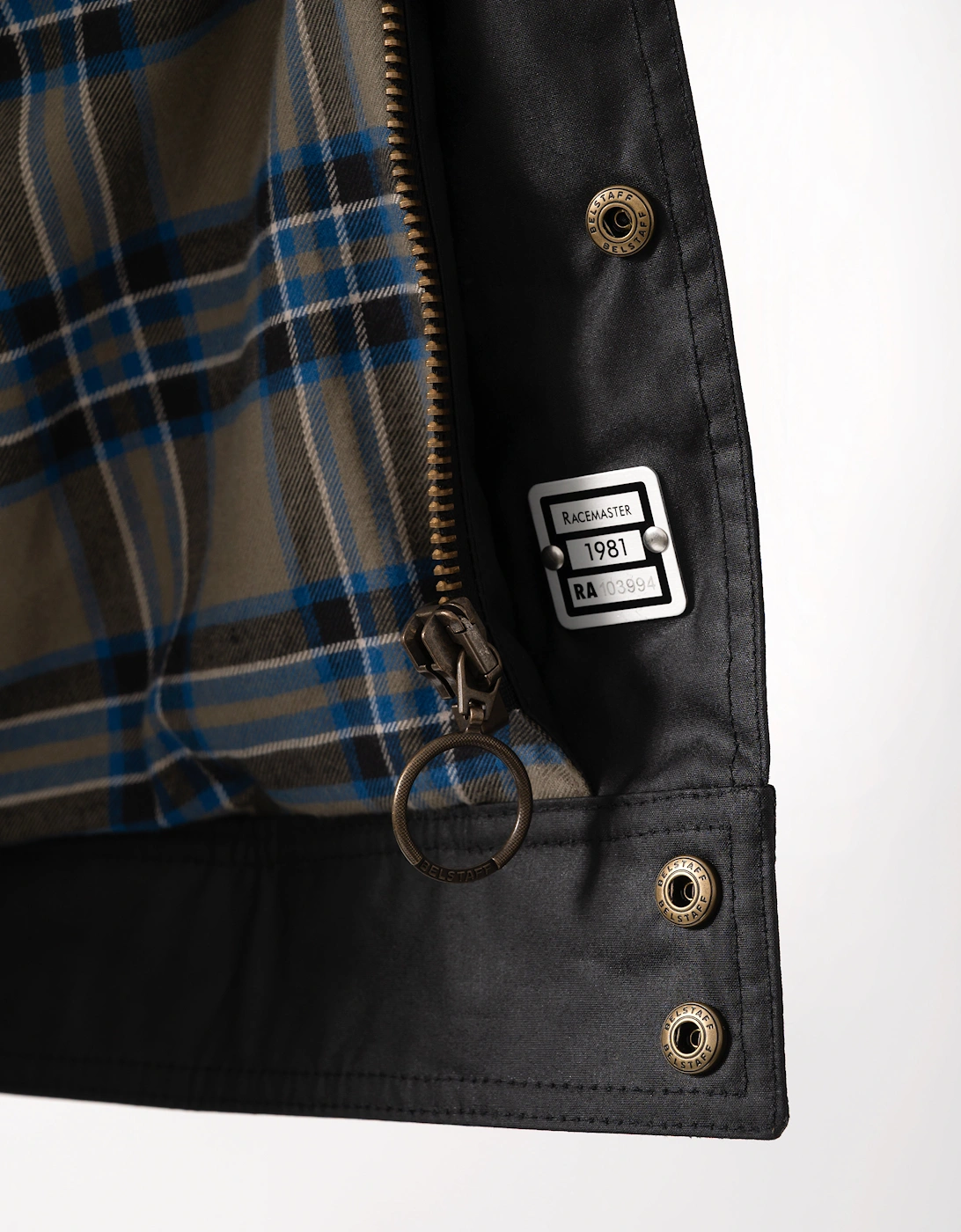 Belstaff Racemaster Mens Waxed Cotton Compact Field Jacket - Black