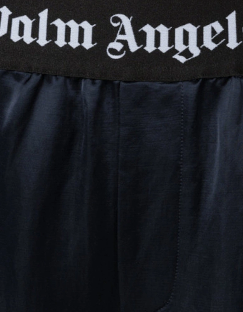 Satin Pyjama Bottoms Navy Blue