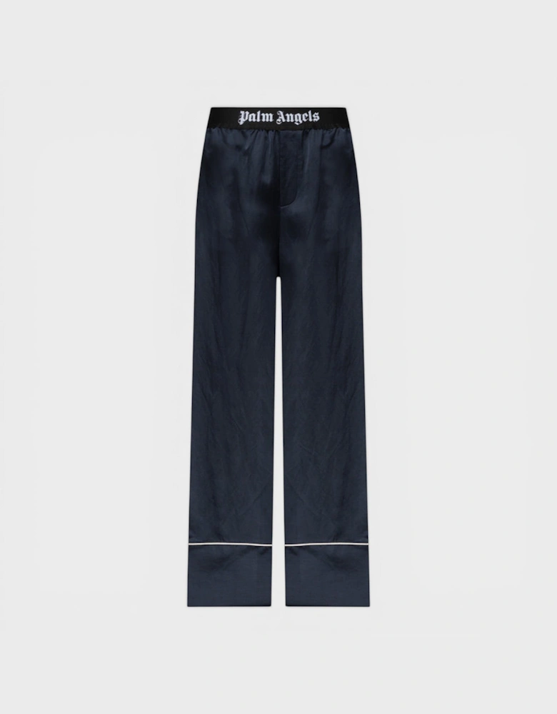 Satin Pyjama Bottoms Navy Blue