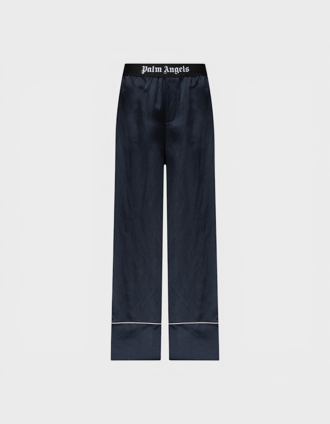 Palm Angels Palm Angels Women's Satin Pyjama Bottoms Navy Blue - Black