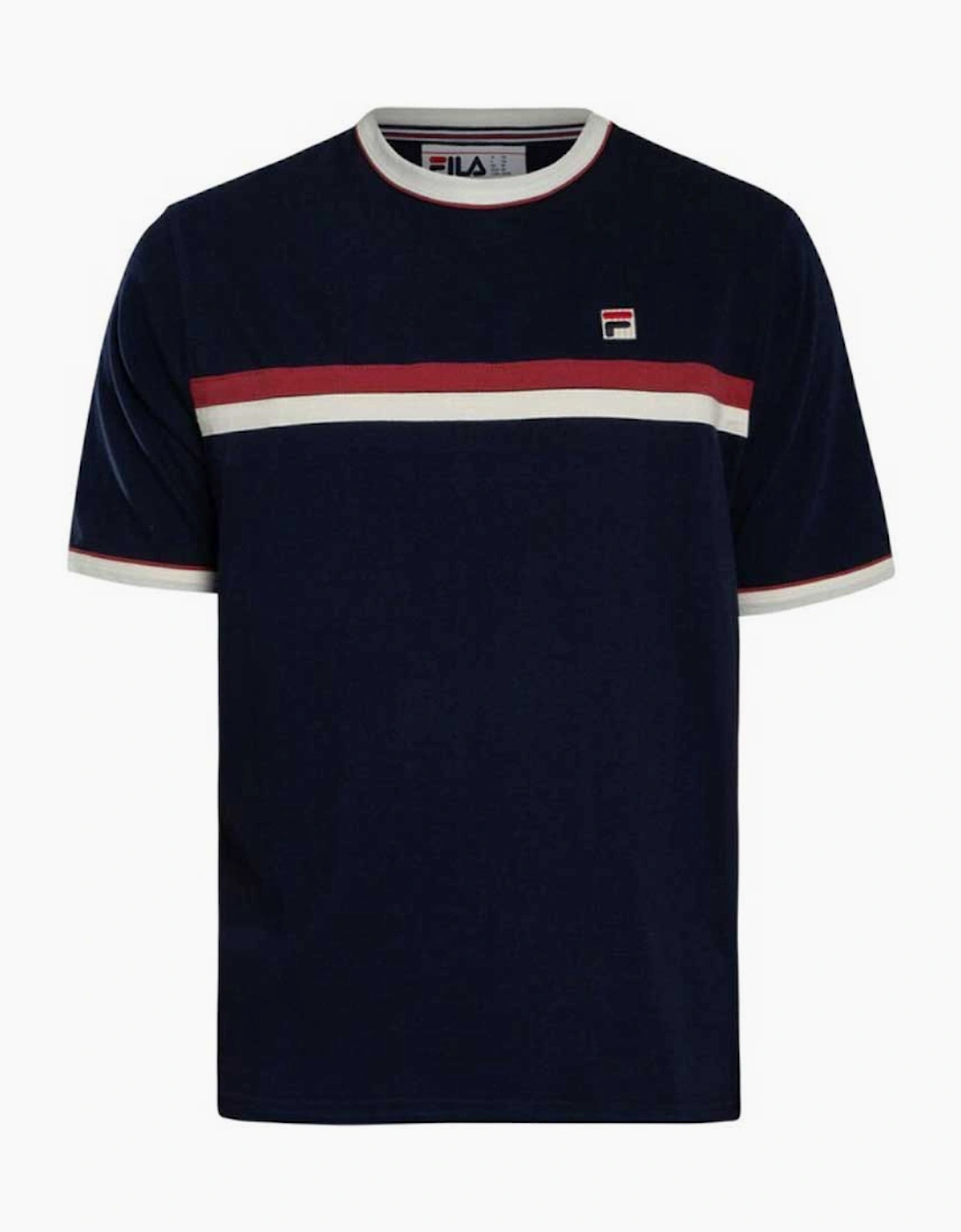 Fila Vintage Rosario Terry Stripes T Shirt - Navy / Gardenia Garnet, 2 of 1