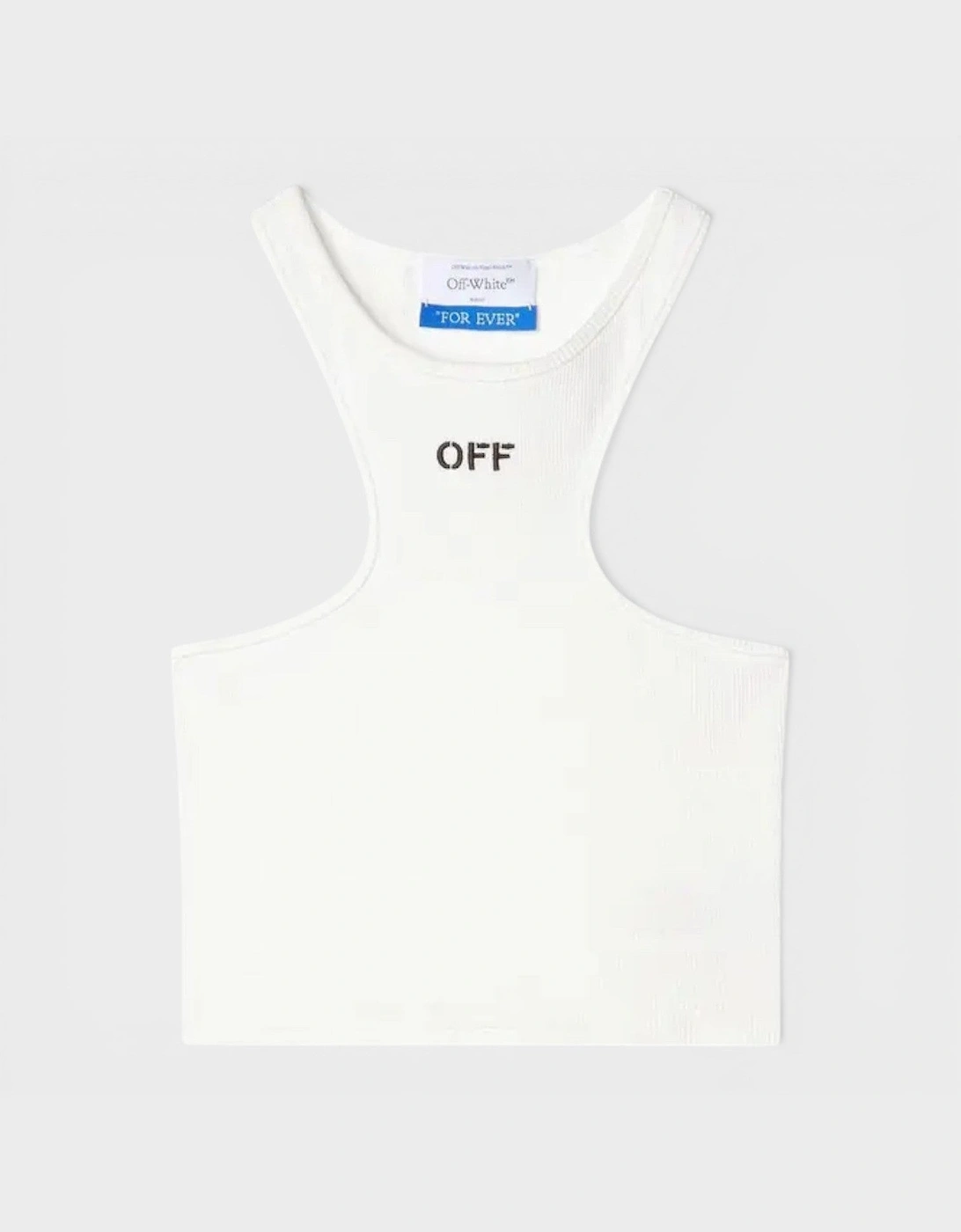 Off Stamp Rib Rowing Top White