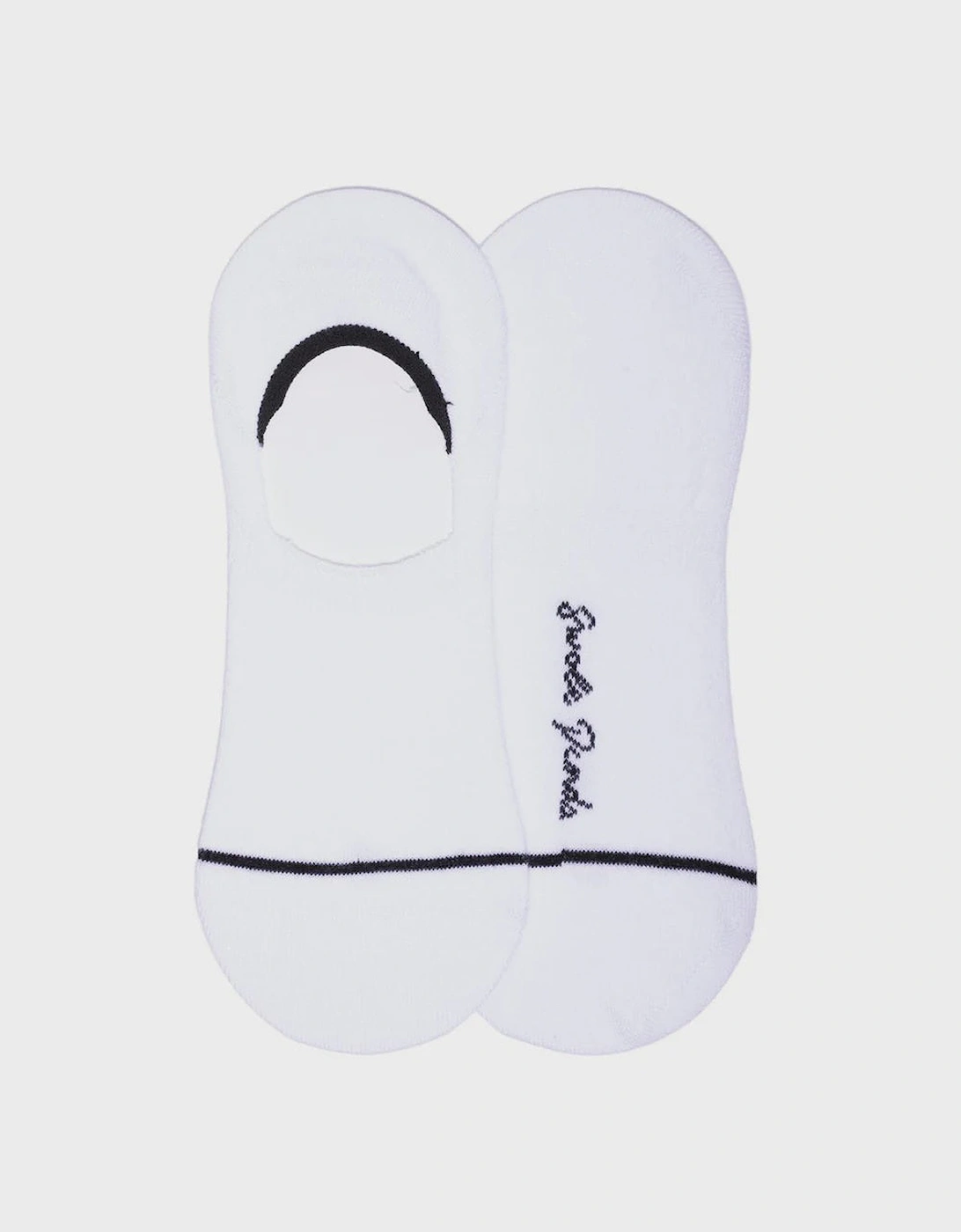 Swole Panda No Show Invisible Bamboo Socks - White
