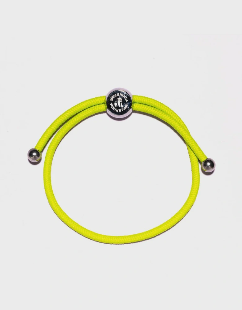 Swole Panda Woven Bracelet - Lime Green