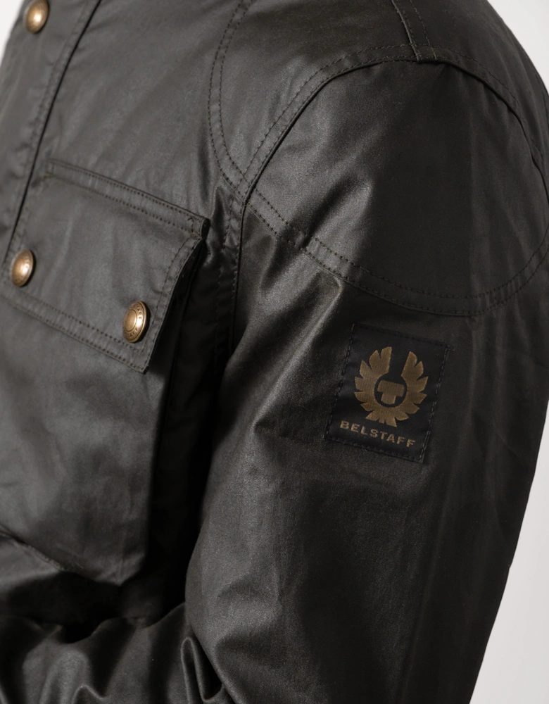 Belstaff Racemaster Mens Waxed Cotton Compact Field Jacket - Faded Olive