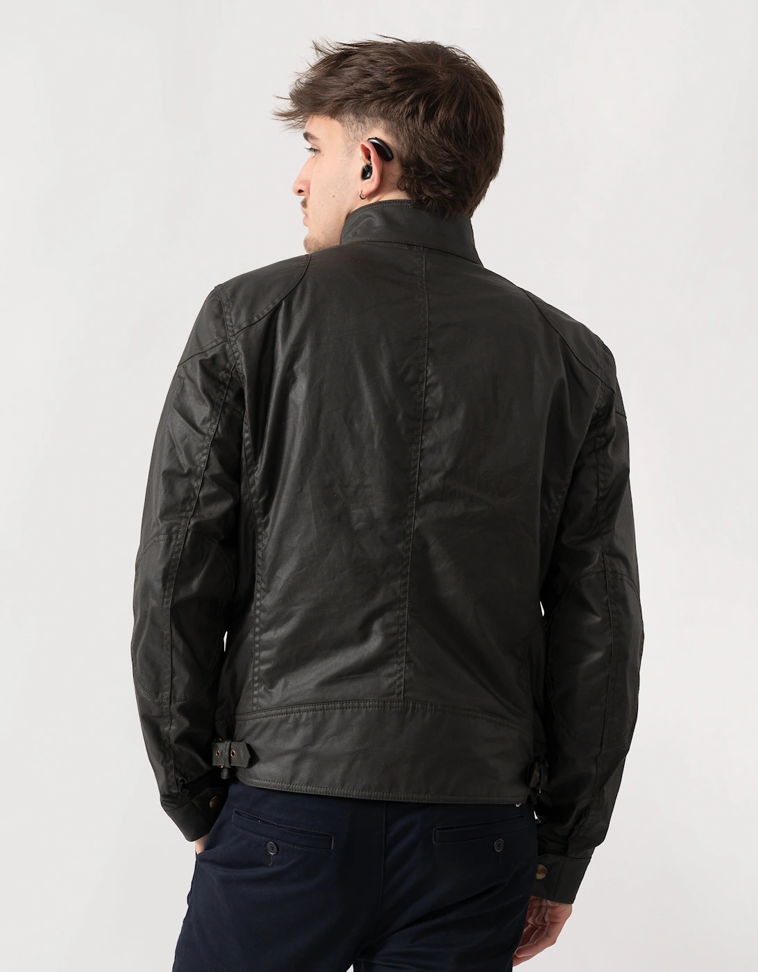 Belstaff Racemaster Mens Waxed Cotton Compact Field Jacket - Faded Olive