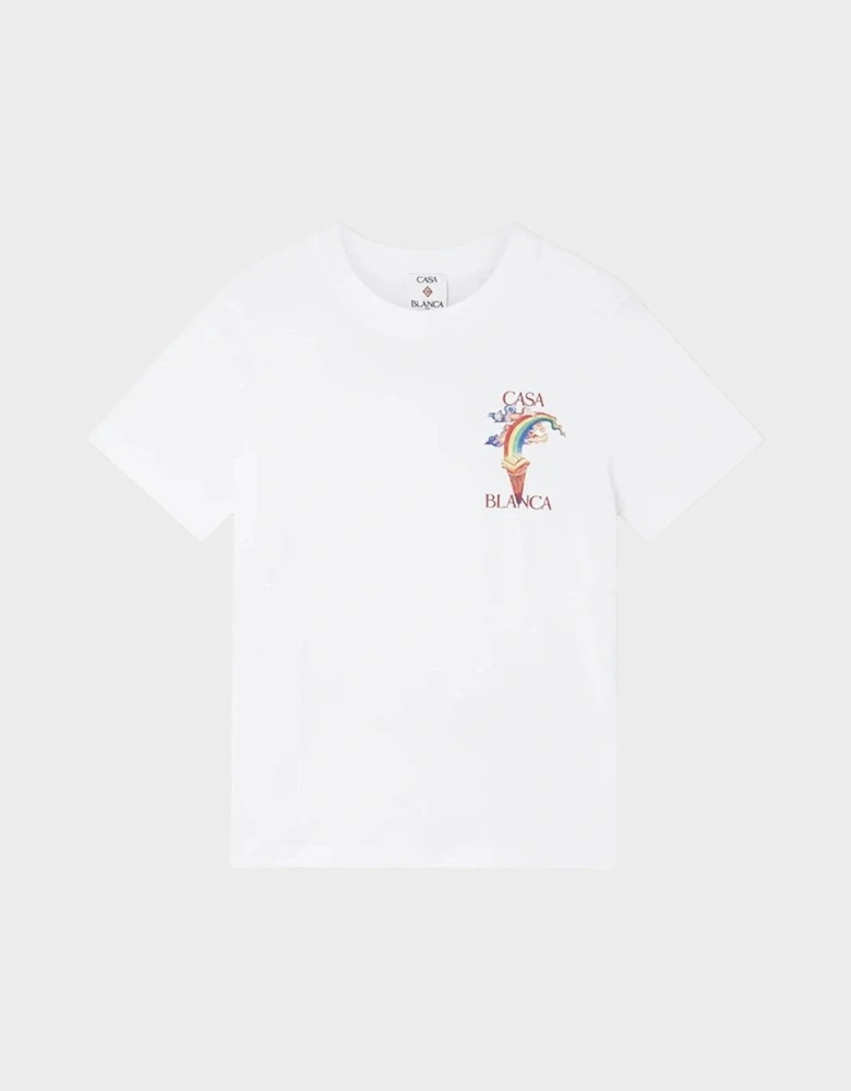 Printed T-Shirt Nature Teacher White