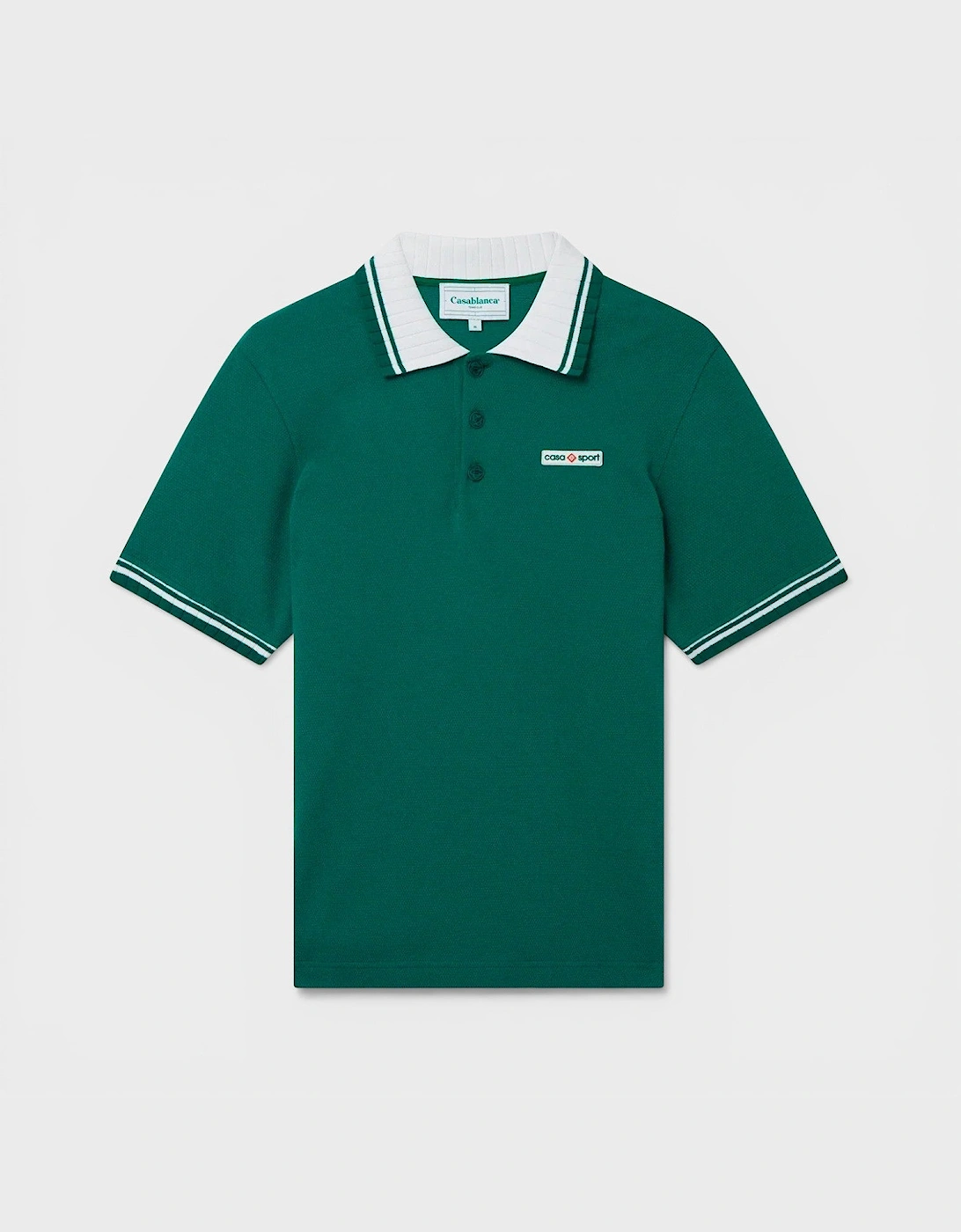 Textured Pique Polo Evergreen