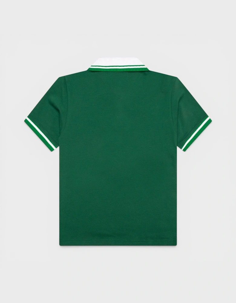 Textured Pique Polo Evergreen