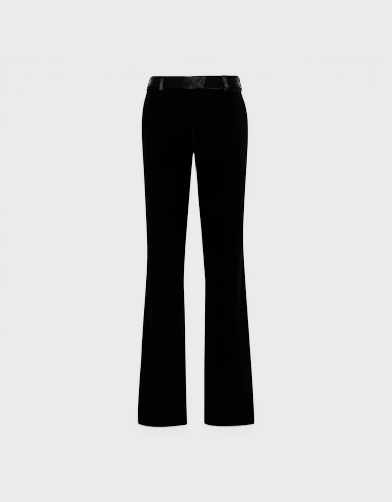 Velvet Tailored Trousers Black