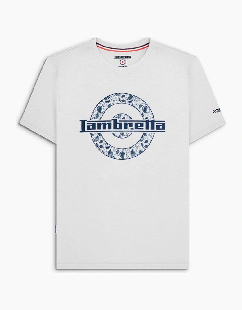 Lambretta Mens Paisley Logo Crew Neck T-Shirt
