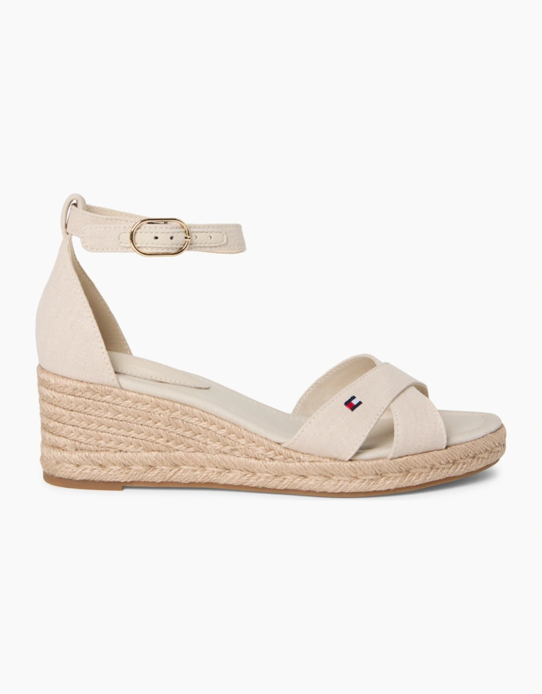 Tommy Hilfiger MID WEDGE Womens Wedge Sandals Classic Beige
