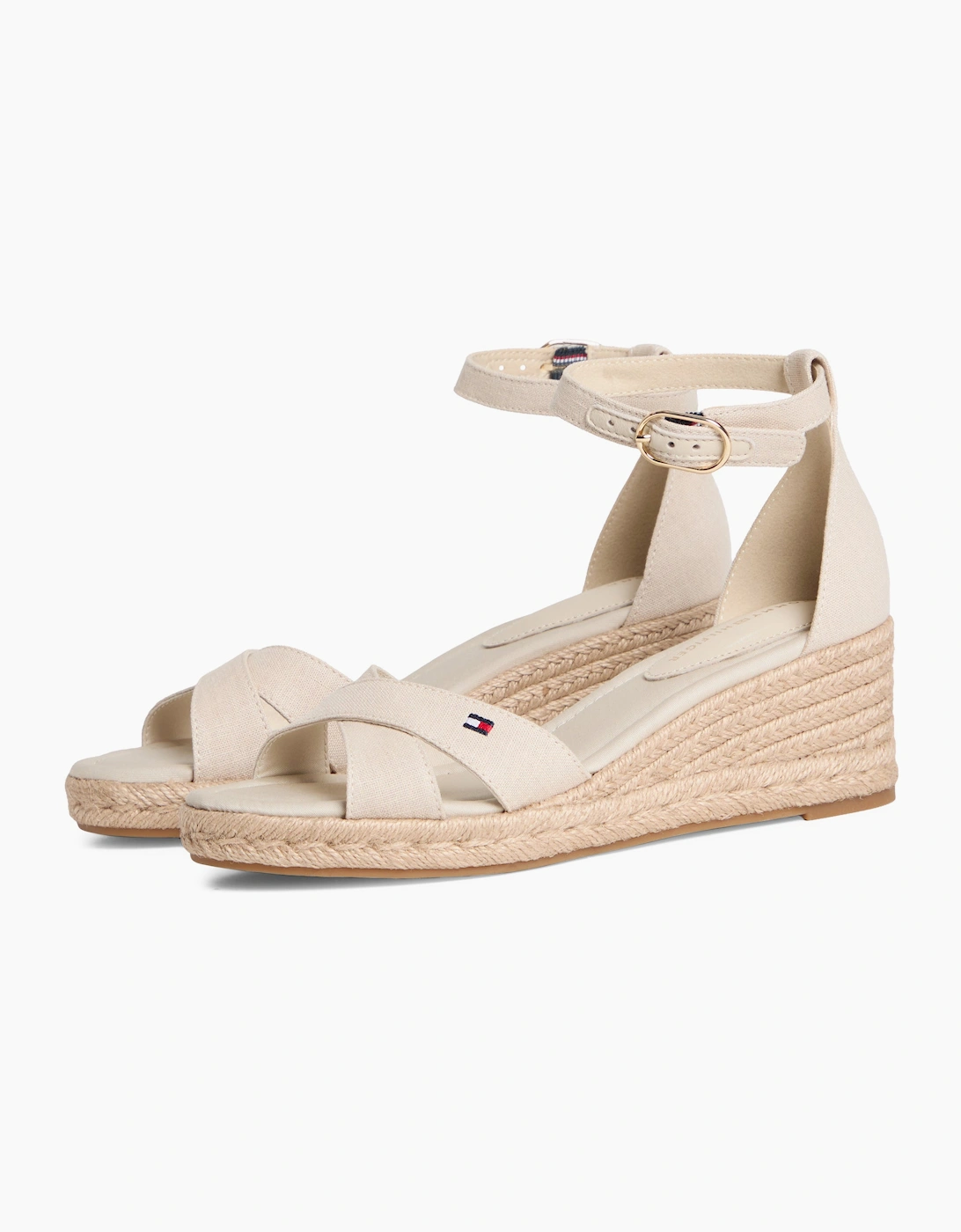 Tommy Hilfiger MID WEDGE Womens Wedge Sandals Classic Beige