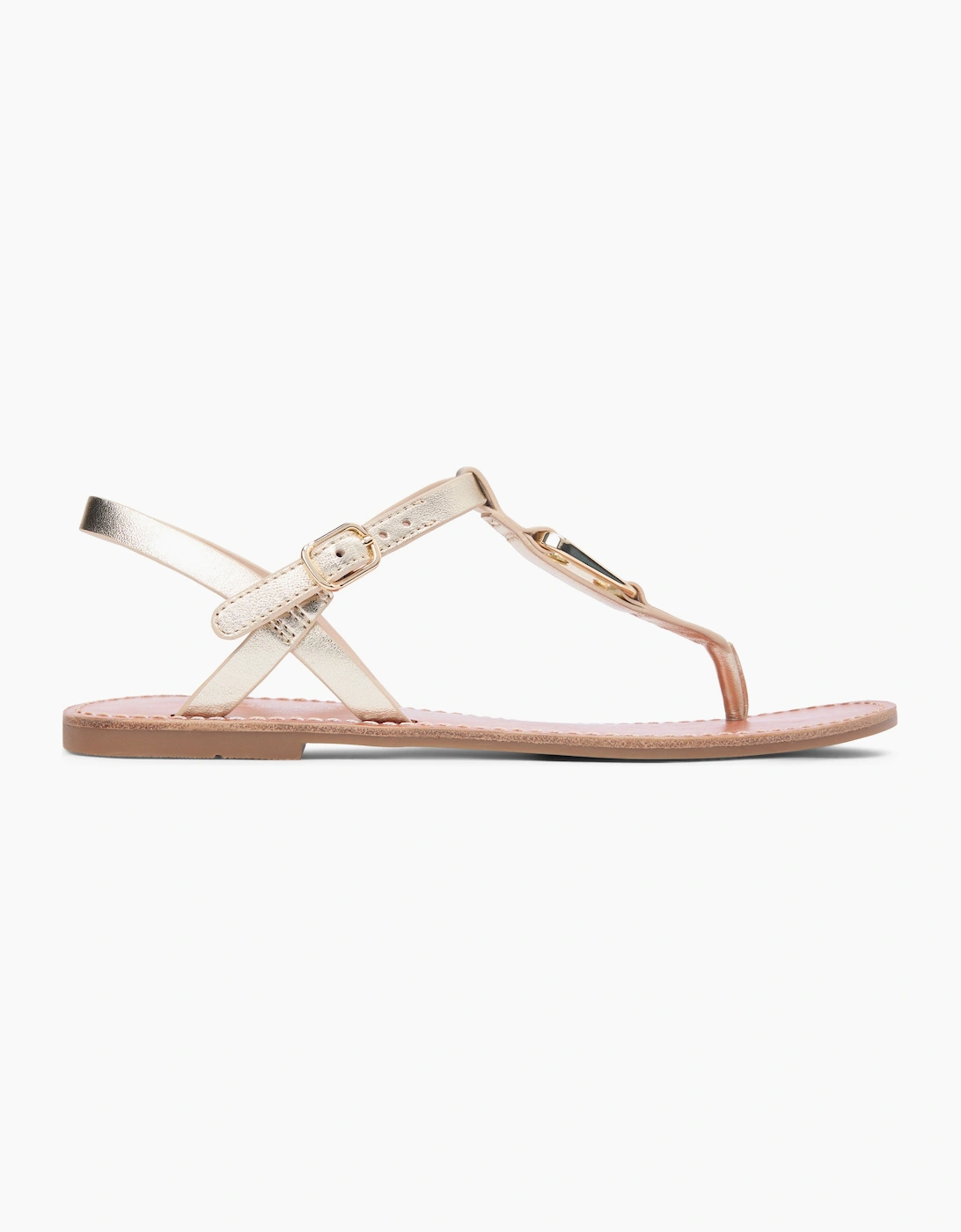 Tommy Hilfiger LEATHER THONG Sandals Womens Thong Sandals Gold