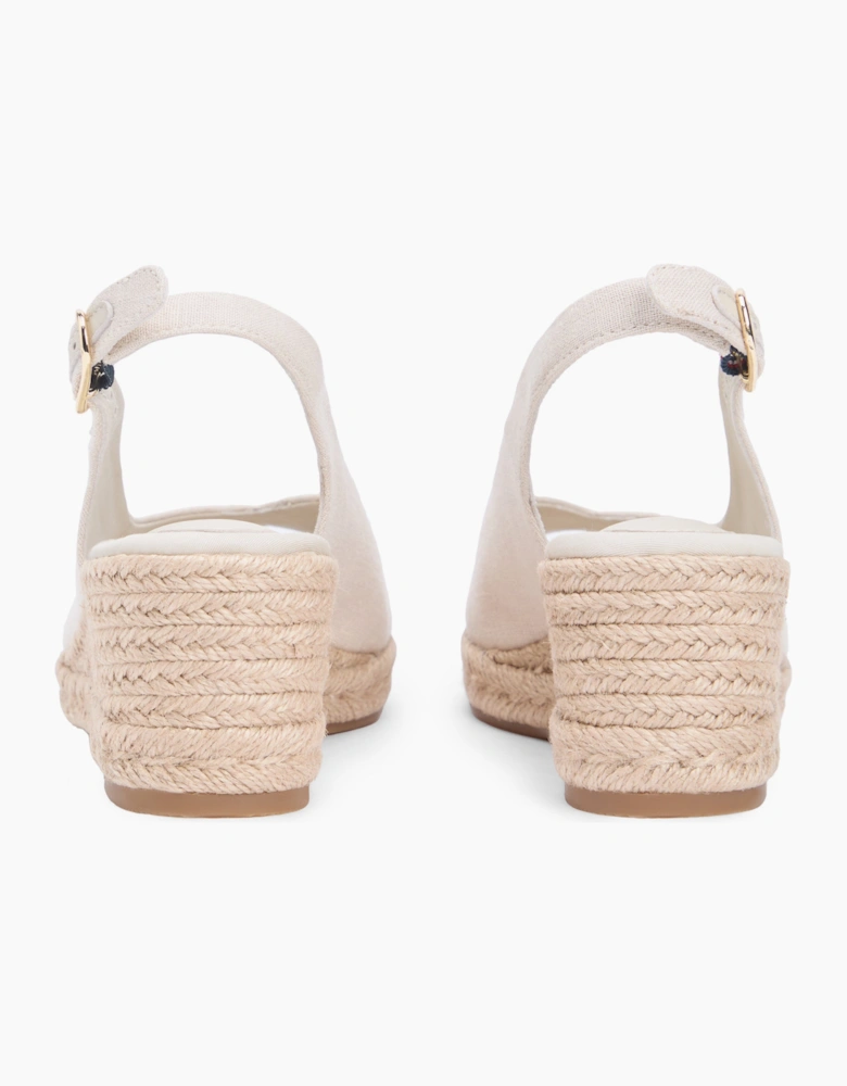 Tommy Hilfiger MID WEDGE Womens Wedge Sandals Classic Beige