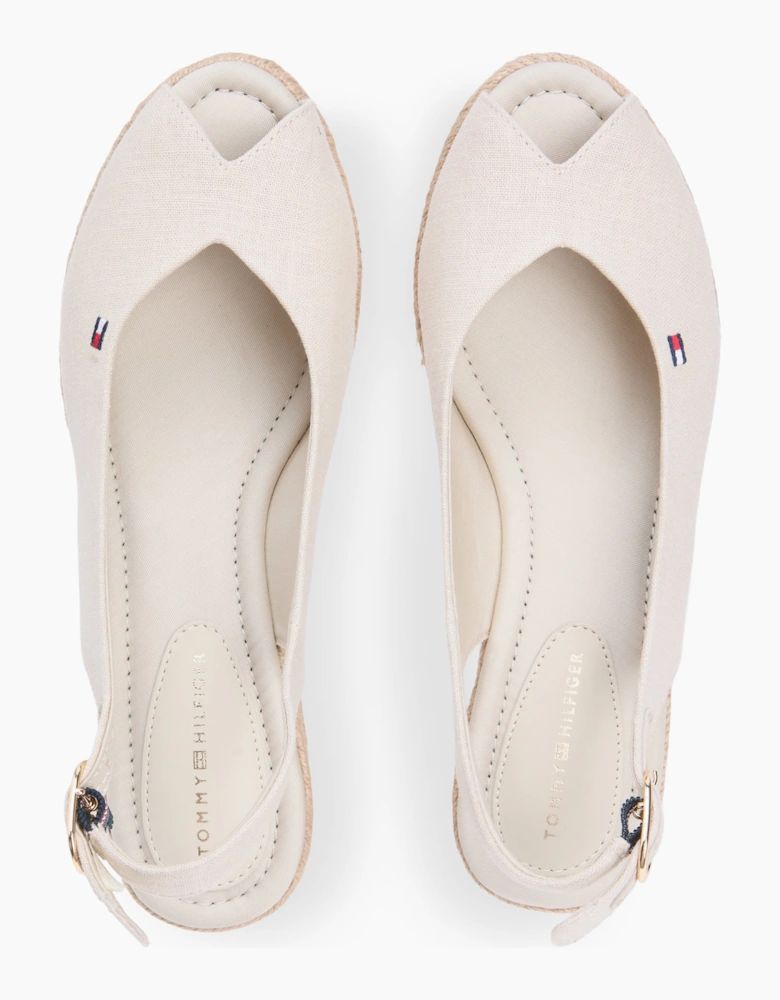 Tommy Hilfiger MID WEDGE Womens Wedge Sandals Classic Beige