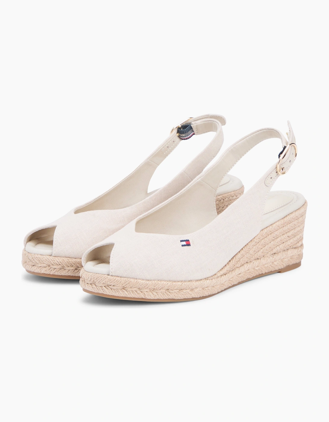 Tommy Hilfiger MID WEDGE Womens Wedge Sandals Classic Beige