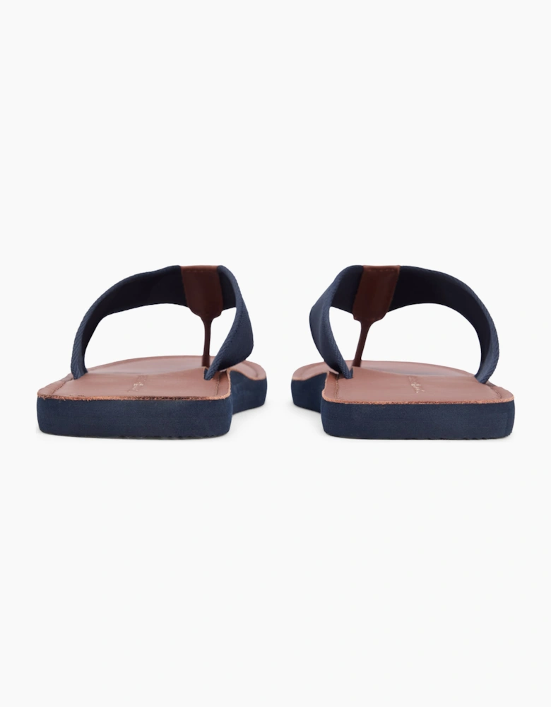 Tommy Hilfiger HILFIGER LEATHER Mens Toe-Post Sandals Desert Sky