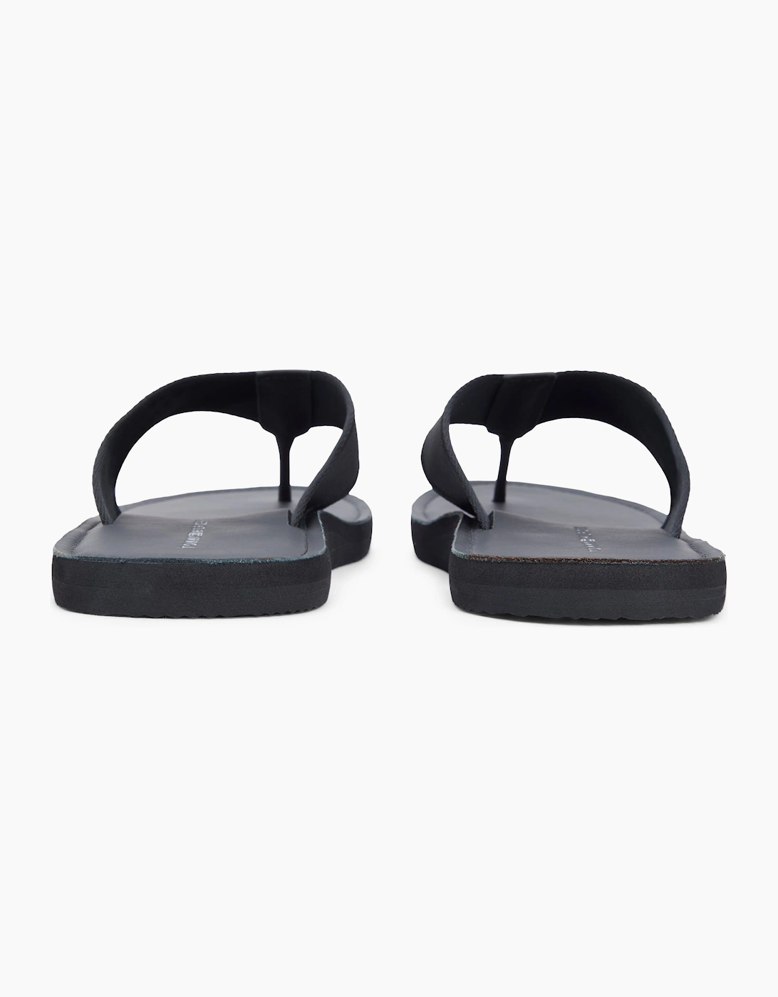 Tommy Hilfiger HILFIGER LEATHER Mens Toe-Post Sandals Black