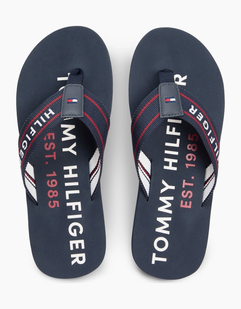 Tommy Hilfiger SPORTY HILFIGER Mens Toe-Post Sandals Desert Sky