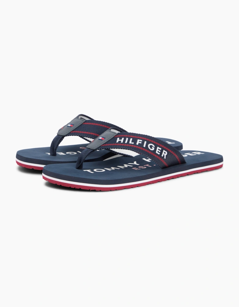 Tommy Hilfiger SPORTY HILFIGER Mens Toe-Post Sandals Desert Sky