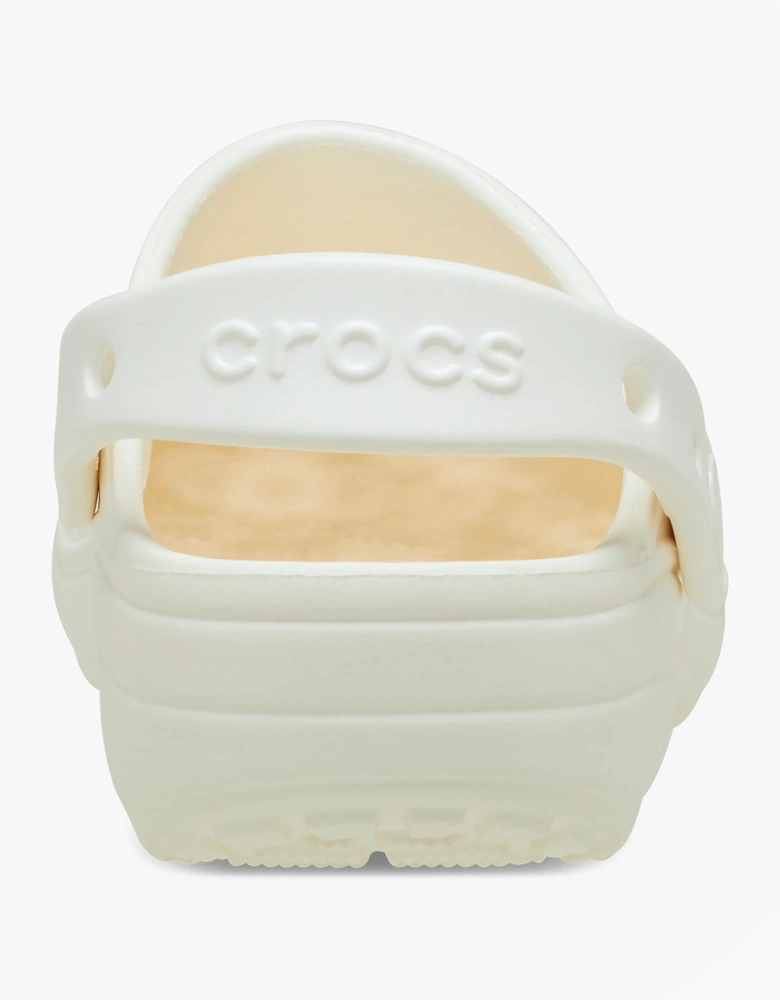 Crocs 210927 CLASSIC FLORAL CUT OUT Womens Clogs Chalk