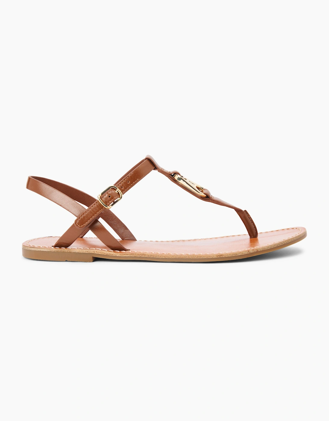 Tommy Hilfiger LEATHER THONG Sandals Womens Thong Sandals Warm Bronze