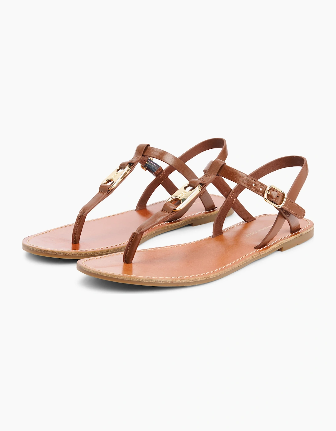 Tommy Hilfiger LEATHER THONG Sandals Womens Thong Sandals Warm Bronze