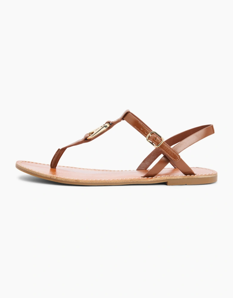 Tommy Hilfiger LEATHER THONG Sandals Womens Thong Sandals Warm Bronze