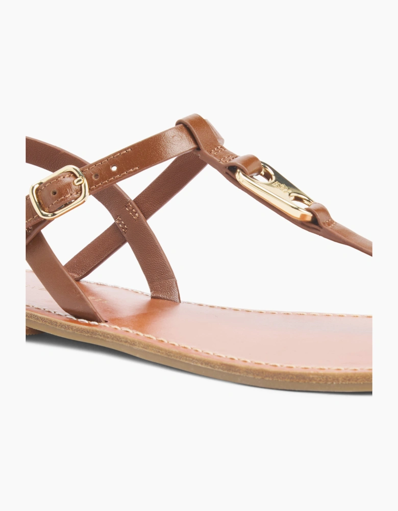 Tommy Hilfiger LEATHER THONG Sandals Womens Thong Sandals Warm Bronze