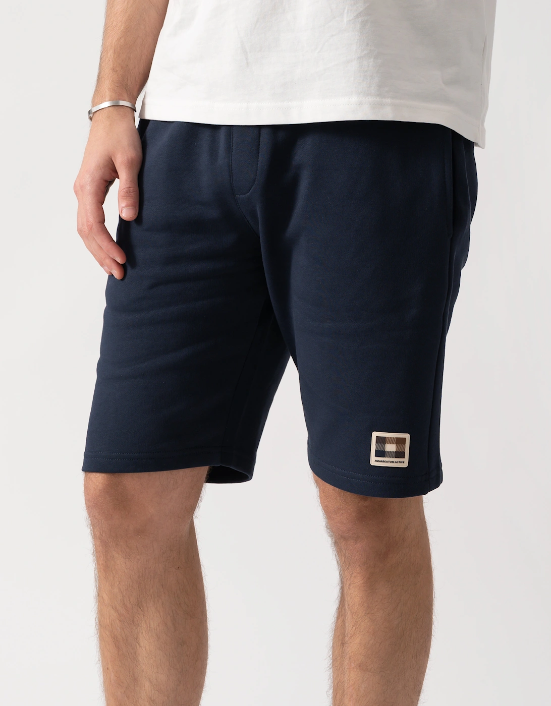 Aquascutum Mens Badge Shorts - Navy 11