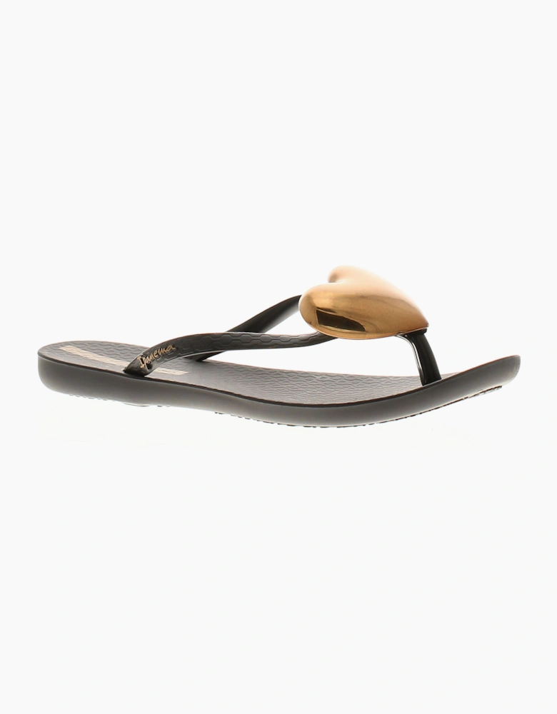Ipanema Womens Flip Flops Maxi Fashion Lace Up black bronze UK Size