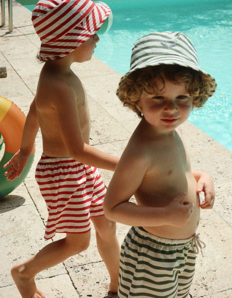 Konges Sløjd Boys Asnou Swim Shorts in Green