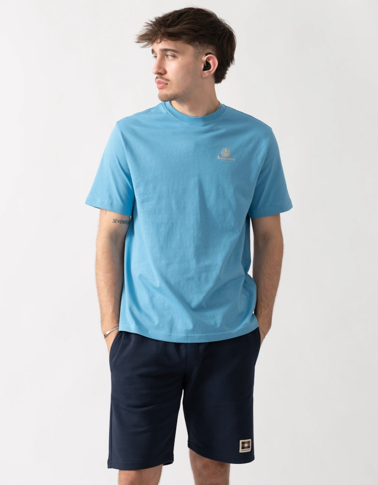 Aquascutum Mens Small Logo T-Shirt - Avio 18