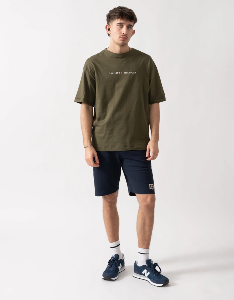 Tommy Hilfiger Logo Mens Lounge Tee - Army Green