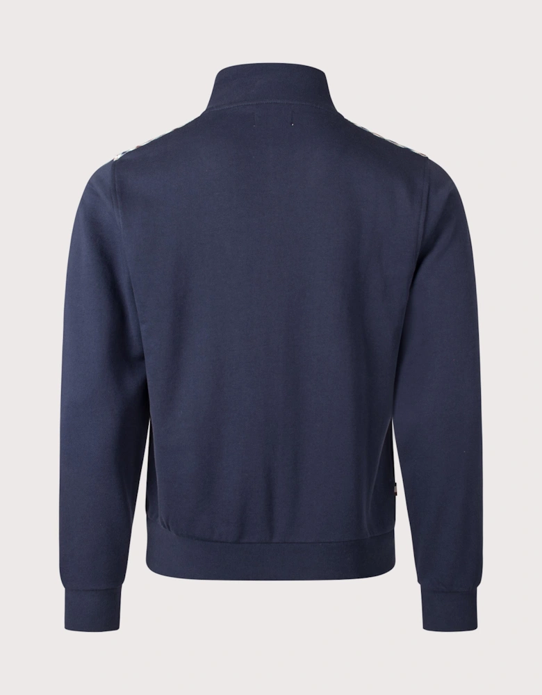 Lamina Insert Mock Neck Track Top