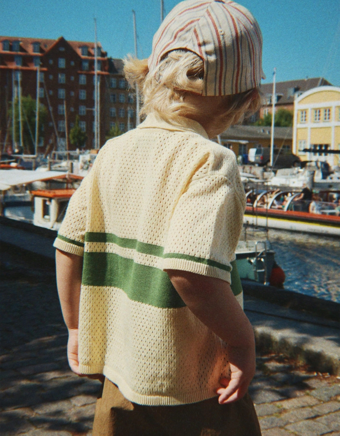 Konges Sløjd Boys Hai Knit Shirt in Yellow