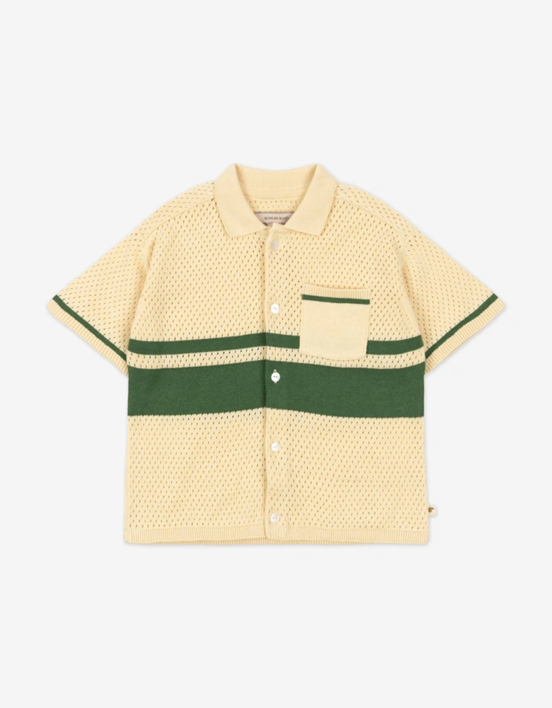 Konges Sløjd Boys Hai Knit Shirt in Yellow