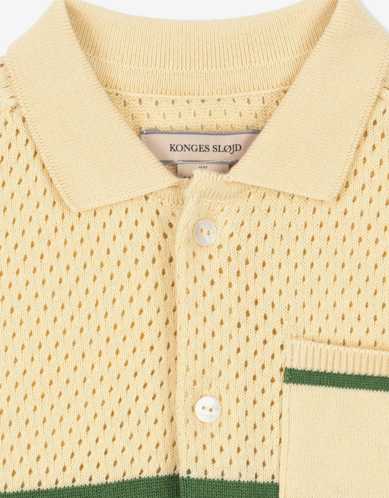 Konges Sløjd Boys Hai Knit Shirt in Yellow